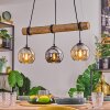 Koyoto Hanglamp, Kogellampje, Hanglamp Natuurlijke kleuren, Zwart, 3-lichts