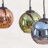 Koyoto Hanglamp, Kogellampje, Hanglamp Natuurlijke kleuren, Zwart, 3-lichts