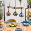 Koyoto Hanglamp, Kogellampje, Hanglamp Natuurlijke kleuren, Zwart, 3-lichts
