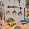 Koyoto Hanglamp, Kogellampje, Hanglamp Natuurlijke kleuren, Zwart, 3-lichts