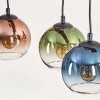Koyoto Hanglamp, Kogellampje, Hanglamp Natuurlijke kleuren, Zwart, 3-lichts