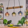 Koyoto Hanglamp, Kogellampje, Hanglamp Natuurlijke kleuren, Zwart, 3-lichts