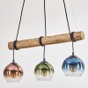 Koyoto Hanglamp, Kogellampje, Hanglamp Natuurlijke kleuren, Zwart, 3-lichts