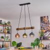 Koyoto Hanglamp, Kogellampje, Hanglamp Natuurlijke kleuren, Zwart, 3-lichts