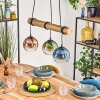 Koyoto Hanglamp, Kogellampje, Hanglamp Natuurlijke kleuren, Zwart, 3-lichts
