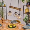 Koyoto Hanglamp, Kogellampje, Hanglamp Natuurlijke kleuren, Zwart, 3-lichts