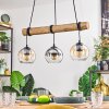 Koyoto Hanglamp, Kogellampje, Hanglamp Natuurlijke kleuren, Zwart, 3-lichts