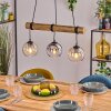 Koyoto Hanglamp, Kogellampje, Hanglamp Natuurlijke kleuren, Zwart, 3-lichts