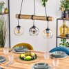 Koyoto Hanglamp, Kogellampje, Hanglamp Natuurlijke kleuren, Zwart, 3-lichts