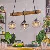 Koyoto Hanglamp, Kogellampje, Hanglamp Natuurlijke kleuren, Zwart, 3-lichts