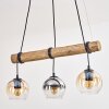 Koyoto Hanglamp, Kogellampje, Hanglamp Natuurlijke kleuren, Zwart, 3-lichts