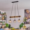 Koyoto Hanglamp, Kogellampje, Hanglamp Natuurlijke kleuren, Zwart, 3-lichts