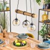 Koyoto Hanglamp, Kogellampje, Hanglamp Natuurlijke kleuren, Zwart, 3-lichts
