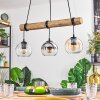 Koyoto Hanglamp, Kogellampje, Hanglamp Natuurlijke kleuren, Zwart, 3-lichts