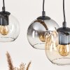 Koyoto Hanglamp, Kogellampje, Hanglamp Natuurlijke kleuren, Zwart, 3-lichts