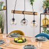 Koyoto Hanglamp, Kogellampje, Hanglamp Natuurlijke kleuren, Zwart, 3-lichts