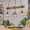 Koyoto Hanglamp, Kogellampje, Hanglamp Natuurlijke kleuren, Zwart, 3-lichts