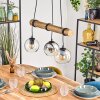 Koyoto Hanglamp, Kogellampje, Hanglamp Natuurlijke kleuren, Zwart, 3-lichts