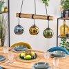 Koyoto Hanglamp, Kogellampje, Hanglamp Natuurlijke kleuren, Zwart, 3-lichts