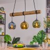 Koyoto Hanglamp, Kogellampje, Hanglamp Natuurlijke kleuren, Zwart, 3-lichts