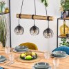 Koyoto Hanglamp, Kogellampje, Hanglamp Natuurlijke kleuren, Zwart, 3-lichts