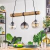 Koyoto Hanglamp, Kogellampje, Hanglamp Natuurlijke kleuren, Zwart, 3-lichts