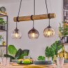 Koyoto Hanglamp, Kogellampje, Hanglamp Natuurlijke kleuren, Zwart, 3-lichts