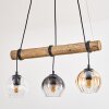 Koyoto Hanglamp, Kogellampje, Hanglamp Natuurlijke kleuren, Zwart, 3-lichts