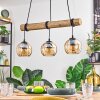 Koyoto Hanglamp, Kogellampje, Hanglamp Natuurlijke kleuren, Zwart, 3-lichts