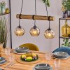 Koyoto Hanglamp, Kogellampje, Hanglamp Natuurlijke kleuren, Zwart, 3-lichts
