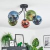 Koyoto Plafondlamp, Kogellampje 52 cm Blauw, Groen, Koperkleurig, 5-lichts