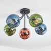 Koyoto Plafondlamp, Kogellampje 52 cm Blauw, Groen, Koperkleurig, 5-lichts