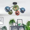 Koyoto Plafondlamp, Kogellampje 52 cm Blauw, Groen, Koperkleurig, 5-lichts