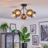 Koyoto Plafondlamp, Kogellampje 52 cm Blauw, Groen, Duidelijk, Koperkleurig, 5-lichts