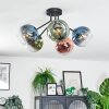 Koyoto Plafondlamp, Kogellampje 52 cm Blauw, Groen, Duidelijk, Koperkleurig, 5-lichts