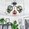 Koyoto Plafondlamp, Kogellampje 52 cm Blauw, Groen, Duidelijk, Koperkleurig, 5-lichts