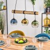 Koyoto Hanglamp, Kogellampje, Hanglamp Natuurlijke kleuren, Zwart, 3-lichts
