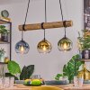 Koyoto Hanglamp, Kogellampje, Hanglamp Natuurlijke kleuren, Zwart, 3-lichts