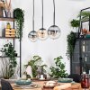 Gastor Hanglamp, Kogellampje, Hanglamp Amber, Duidelijk, Rookkleurig, 3-lichts