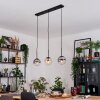 Gastor Hanglamp, Kogellampje, Hanglamp Amber, Duidelijk, Rookkleurig, 3-lichts