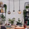 Gastor Hanglamp, Kogellampje, Hanglamp Amber, Duidelijk, Rookkleurig, 3-lichts