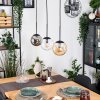 Gastor Hanglamp, Kogellampje, Hanglamp Amber, Duidelijk, Rookkleurig, 3-lichts