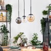 Gastor Hanglamp, Kogellampje, Hanglamp Amber, Duidelijk, Rookkleurig, 3-lichts