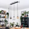 Gastor Hanglamp, Kogellampje, Hanglamp Amber, Duidelijk, Rookkleurig, 3-lichts