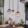 Gastor Hanglamp, Kogellampje, Hanglamp Amber, Duidelijk, Rookkleurig, 3-lichts