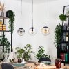 Gastor Hanglamp, Kogellampje, Hanglamp Amber, Duidelijk, Rookkleurig, 3-lichts