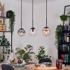 Gastor Hanglamp, Kogellampje, Hanglamp Amber, Duidelijk, Rookkleurig, 3-lichts