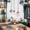 Gastor Hanglamp, Kogellampje, Hanglamp Amber, Duidelijk, Rookkleurig, 3-lichts