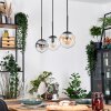 Gastor Hanglamp, Kogellampje, Hanglamp Amber, Duidelijk, Rookkleurig, 3-lichts