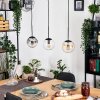 Gastor Hanglamp, Kogellampje, Hanglamp Amber, Duidelijk, Rookkleurig, 3-lichts
